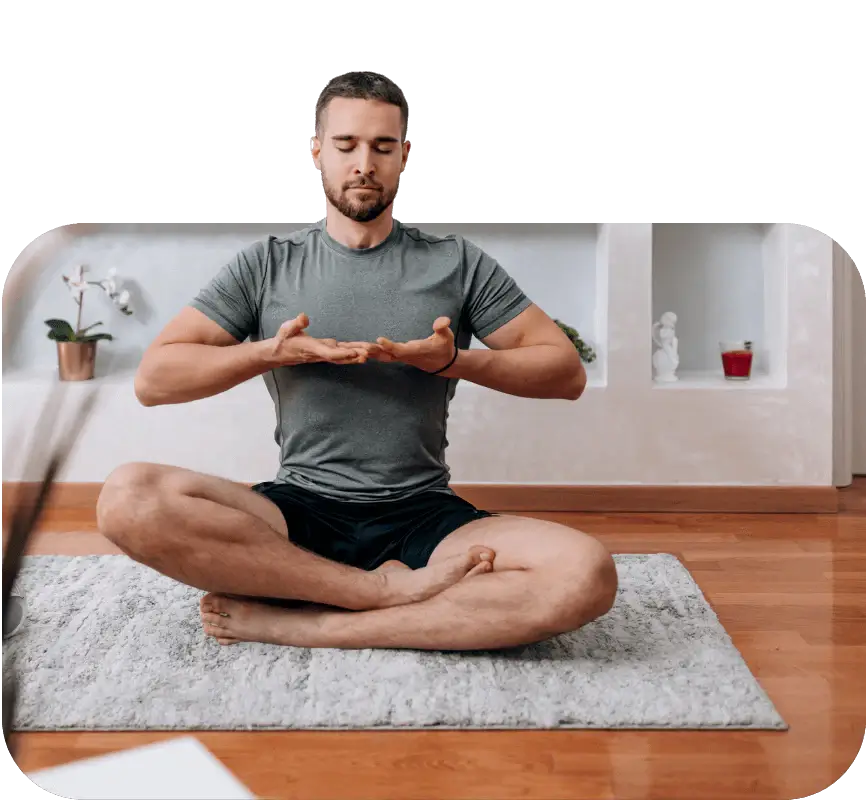 Homme en pleine relaxation