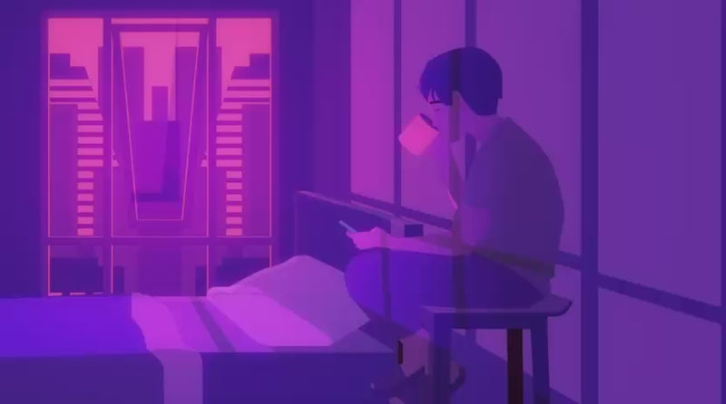 Vidéo illustrant un homme sous la déprime quotidienne